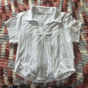 Old Navy Cropped Polo V-Neck Shirt